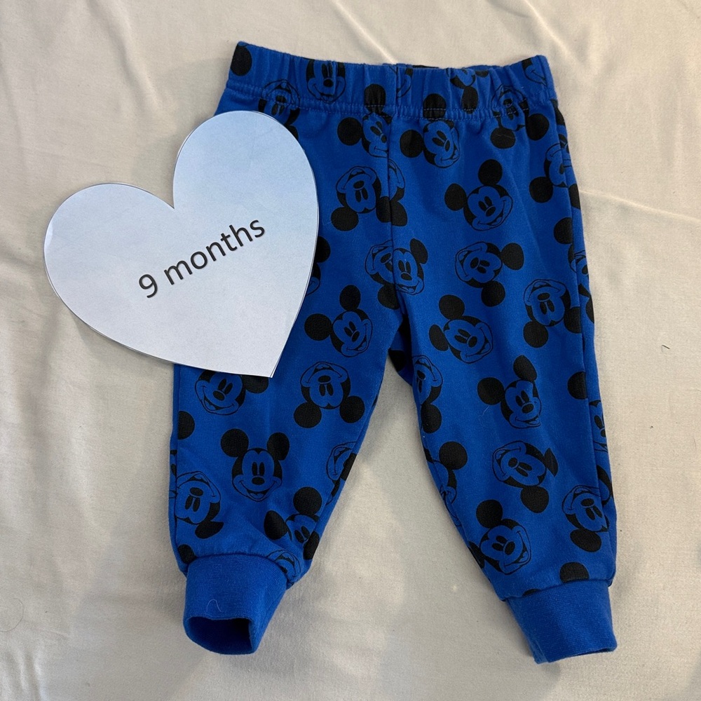 9M - Disney Baby Blue Mickey Mouse Pants/Joggers